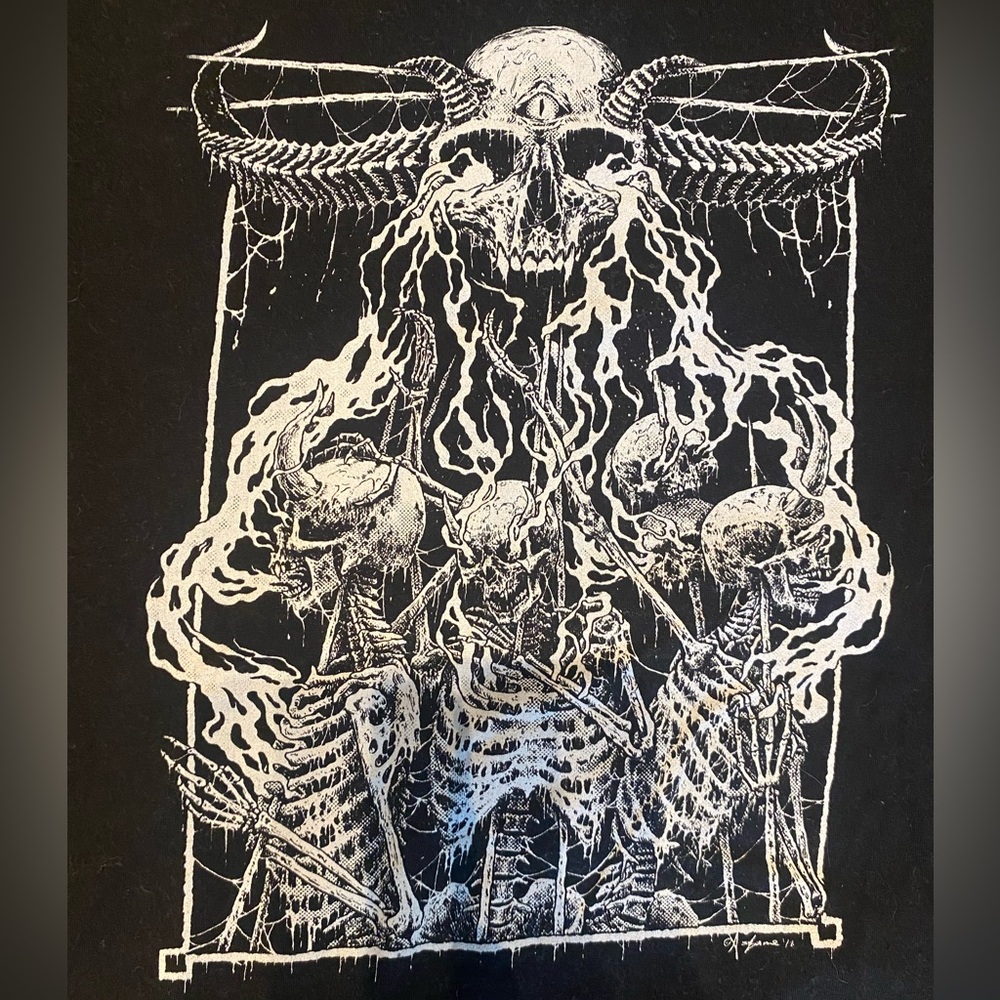 Black Skeleton Graphic soft T-Shirt